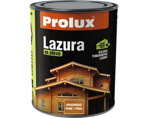 Lazura na dřevo Prolux 38 - Oregonská Pinie 0,75 l Prolux lazura na dřevo pro vnitřní i venkovní použití, oregonská borovice
