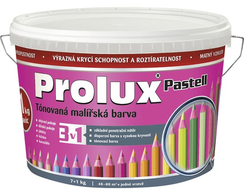 Barva na zeď Prolux Pastell 0317 purpurová 7 kg + 1 kg Kbelík tónované malířské barvy Prolux Pastell