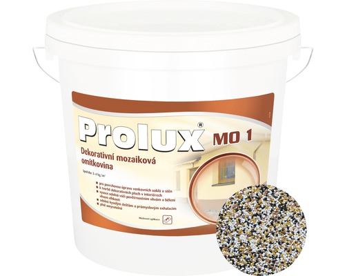 Mozaiková omítka Prolux 1 - 175 jemnozrnná 25 kg Dekorativní mozaiková omítka Prolux M0 1 v kbelíku