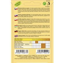 Balíček semen oregana s informacemi o pěstování a sklizni