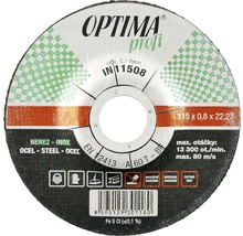 Řezný kotouč OPTIMA Ø 115 x 0,8 mm, nerez