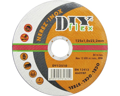 Řezný kotouč DIY Ø 125 x 1 mm Řezný kotouč, 125x1,0x22,2 mm