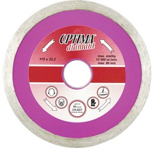 Diamantový řezný kotouč Optima, 115 x 22,2 milimetrů