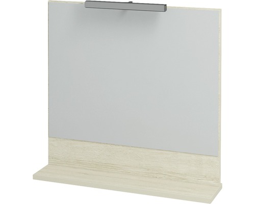 Zrcadlo do koupelny s osvětlením a poličkou CLAUDIA ZCP 65 cm