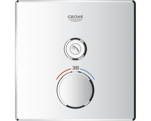 Termostatická sprchová baterie GROHE Grohtherm SmartControl chrom 29123000 Logo Grohe. Nástěnný termostat s funkcí sprchy a regulací teploty.