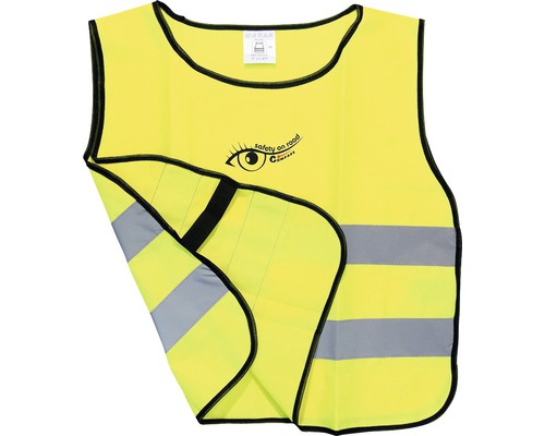 Žlutá reflexní vesta s reflexními pruhy pro děti