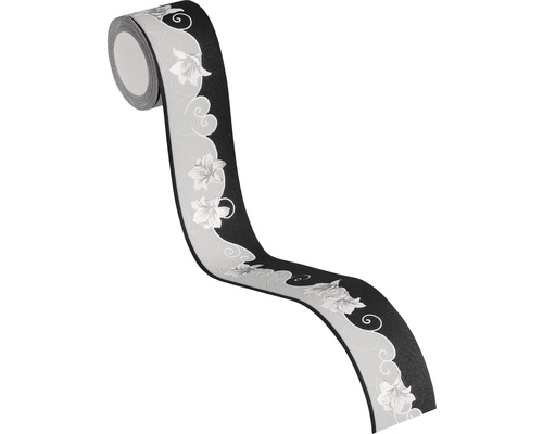 Papírová bordura s květinovým vzorem na roli