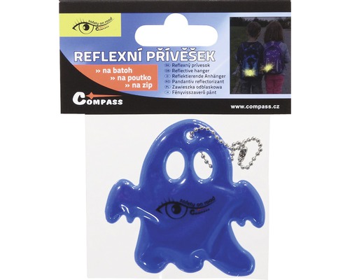Reflexní přívěsek ve tvaru ducha s kuličkovým řetízkem