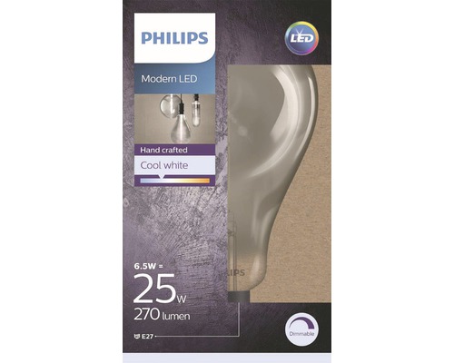 Žárovka Philips LED v balení s paticí E27, výkon 6,5 W, světelný tok 270 lumenů a stmívatelná