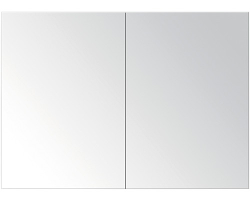 Zrcadlová skříňka se 2 dvířky bílá vysoce lesklá 80x65x13 cm
