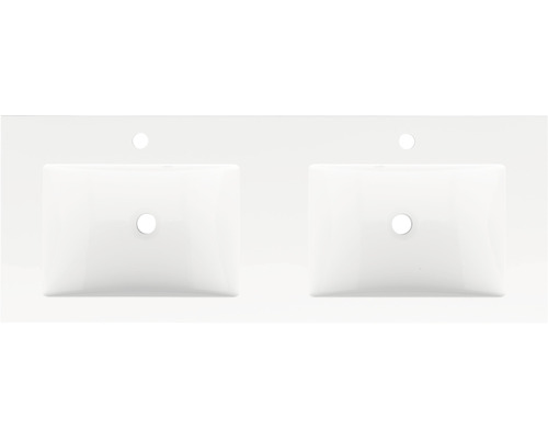 Dvě bílá umyvadla na desku do koupelny