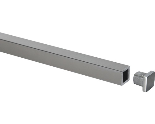 Koncovka pro čtyřhrannou tyč zábradlí Pertura 14 x 14 mm, hliník, 5 ks (87) Čtvercová kovová trubka s koncovou zátkou