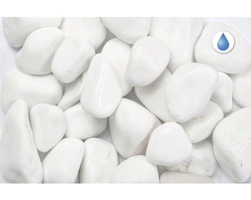 Bílé okrasné oblázky