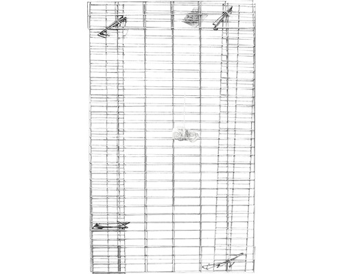 Drátěný regál s upevňovacím materiálem