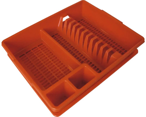 Odkapávač s přihrádkami na nádobí a příbory