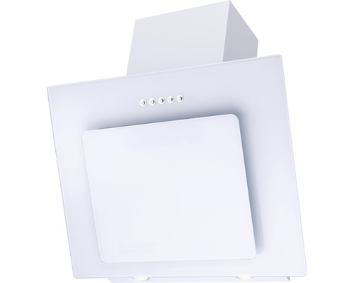 Bílá digestoř se skleněnou clonou