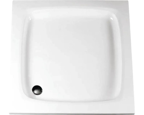 Čtvercová sprchová vanička ze sanitárního akrylátu s odtokem