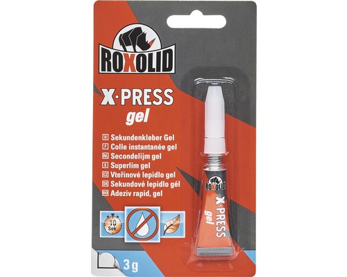 Roxolid X-PRESS Vteřinové lepidlo gel, 3g