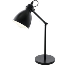 Černá stolní lampa s nastavitelným ramenem