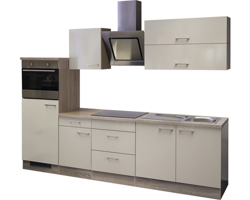 Kompletní kuchyně s dřezem, sporákem, digestoří a skříňkami