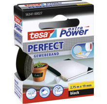 Tesa Extra Power Perfect textilní páska, 2,75 m x 19 mm, černá