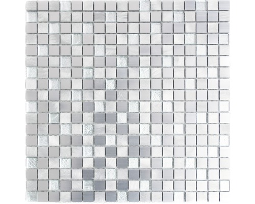 Hliníková mozaika ALF A309F MIX STŘÍBRNÁ 30x30 cm-0