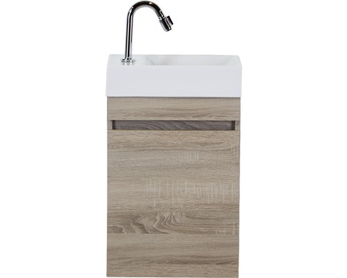 Koupelnový nábytkový set Maxim 40 cm s keramickým umyvadlem dub šedý