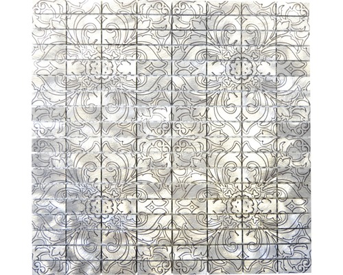 Hliníková mozaika ALF C101D STŘÍBRNÁ 30x30 cm