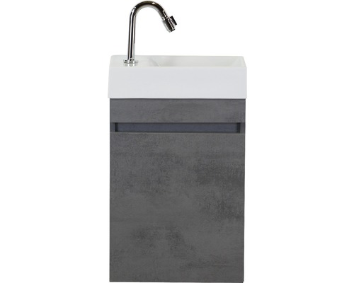 Koupelnový nábytkový set Maxim 40 cm s keramickým umyvadlem beton antracitově šedá