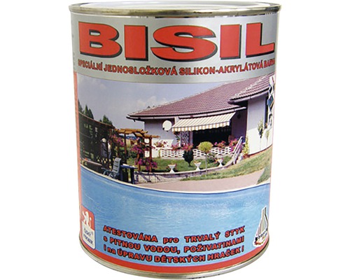 Barva na beton pod vodu BISIL voděodolná bílá 0,7 kg Plechovka jednosložkové silikon-akrylátové barvy Bisil