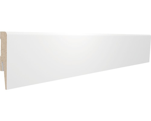 Podlahová lišta MDF Prestige 17 x 80 x 2400 mm bílá Bílá dřevěná podlahová lišta