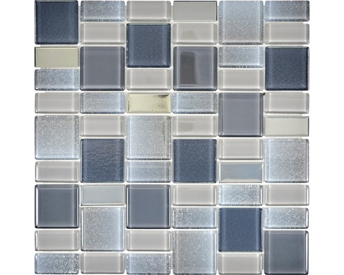 Skleněná mozaika Dazzle 13G 30x30 cm mix šedá