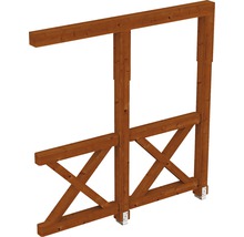 Dřevěná rámová konstrukce s křížovými vzpěrami pro zahradní design