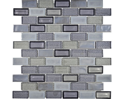 Skleněná mozaika ICE BR29 30x30 cm šedá