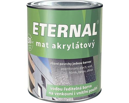 Barva univerzální ETERNAL Mat Akrylátový černý 0,7 kg