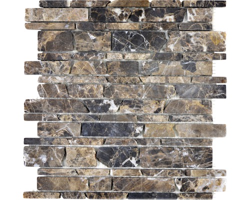 Mozaika z přírodního kamene MOS Brick 285 27,5x30 cm hnědá