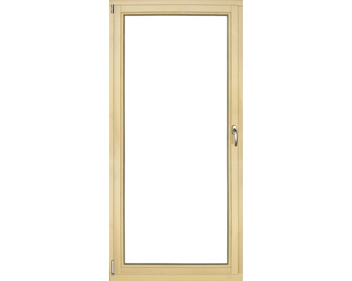 Dřevěné balkónové dveře lakované borovice 100 x 210 cm levé trojsklo Dřevěné okno s klikou