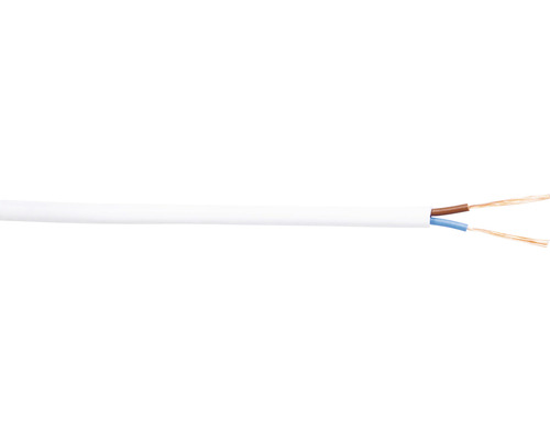 Napájecí kabel H03VVH2-F (CYLY) 2x0,5 bílý, metrážové zboží