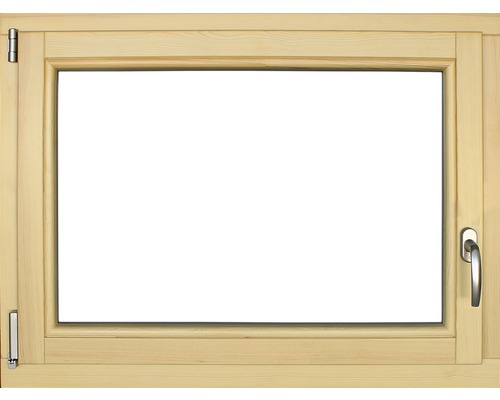 Dřevěné okno lakované borovice 100 x 75 cm levé trojsklo