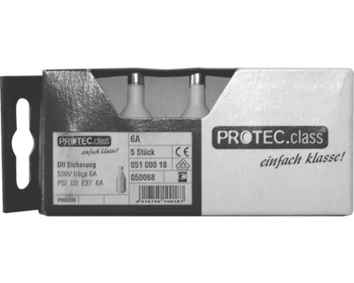 PROTEC.class pojistka DII 6 ampér, balení 5 kusů