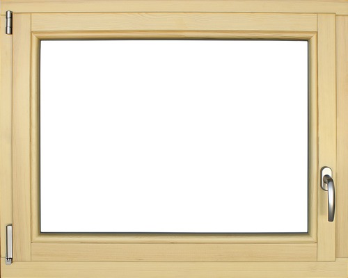 Dřevěné okno lakované borovice 100 x 80 cm levé trojsklo