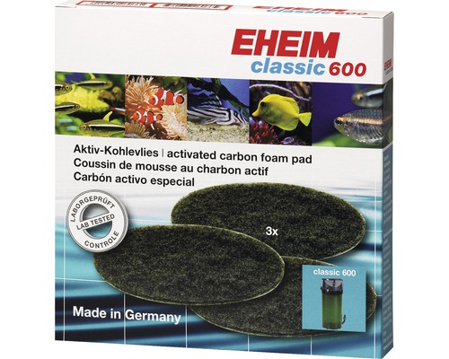 Filtrační náplň EHEIM molitan uhlíkový jemný Classic 600 3 ks