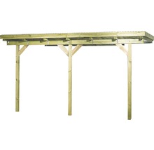 Dřevěný carport se třemi podpěrami