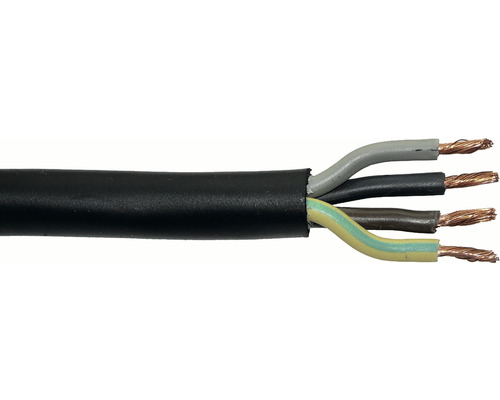 Silový kabel H05 RR-F 4x2,5 (CGSG) černý, metrážové zboží