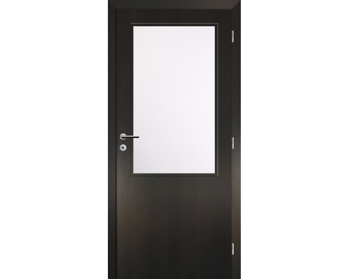 Interiérové dveře Solodoor prosklené, 60 P, fólie wenge (VÝROBA NA OBJEDNÁVKU) Interiérové dveře se skleněnou vložkou a klikou
