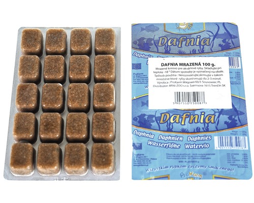 Mražené krmivo Blistr Dafnia 100 g Mražené dafnie jako krmivo pro ryby, balení 100 gramů