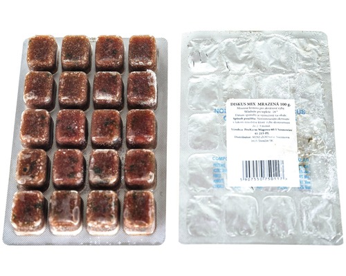 Mražené krmivo Blister Discus mix 100 g Mražené krmivo pro ryby v blistrovém balení