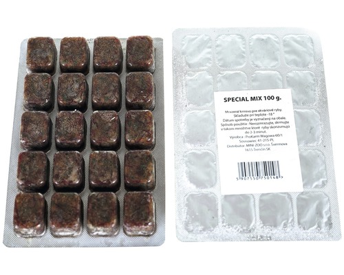 Mražené krmivo Blistr Unimix Tropical 100 g Mražené krmivo pro ryby ve 100gramovém balení