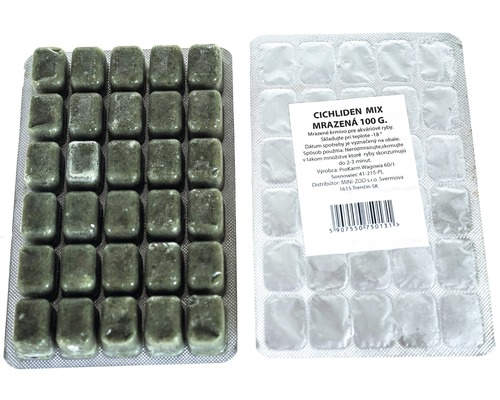 Mražené krmivo Blistr Cichliden mix 100 g Mražená směs pro cichlidy, 100 gramů, krmivo pro ryby
