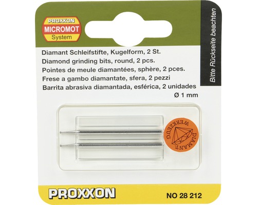 Diamantové stopkové brousky Proxxon Ø 1,0 mm, 2 ks, 28212